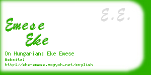 emese eke business card